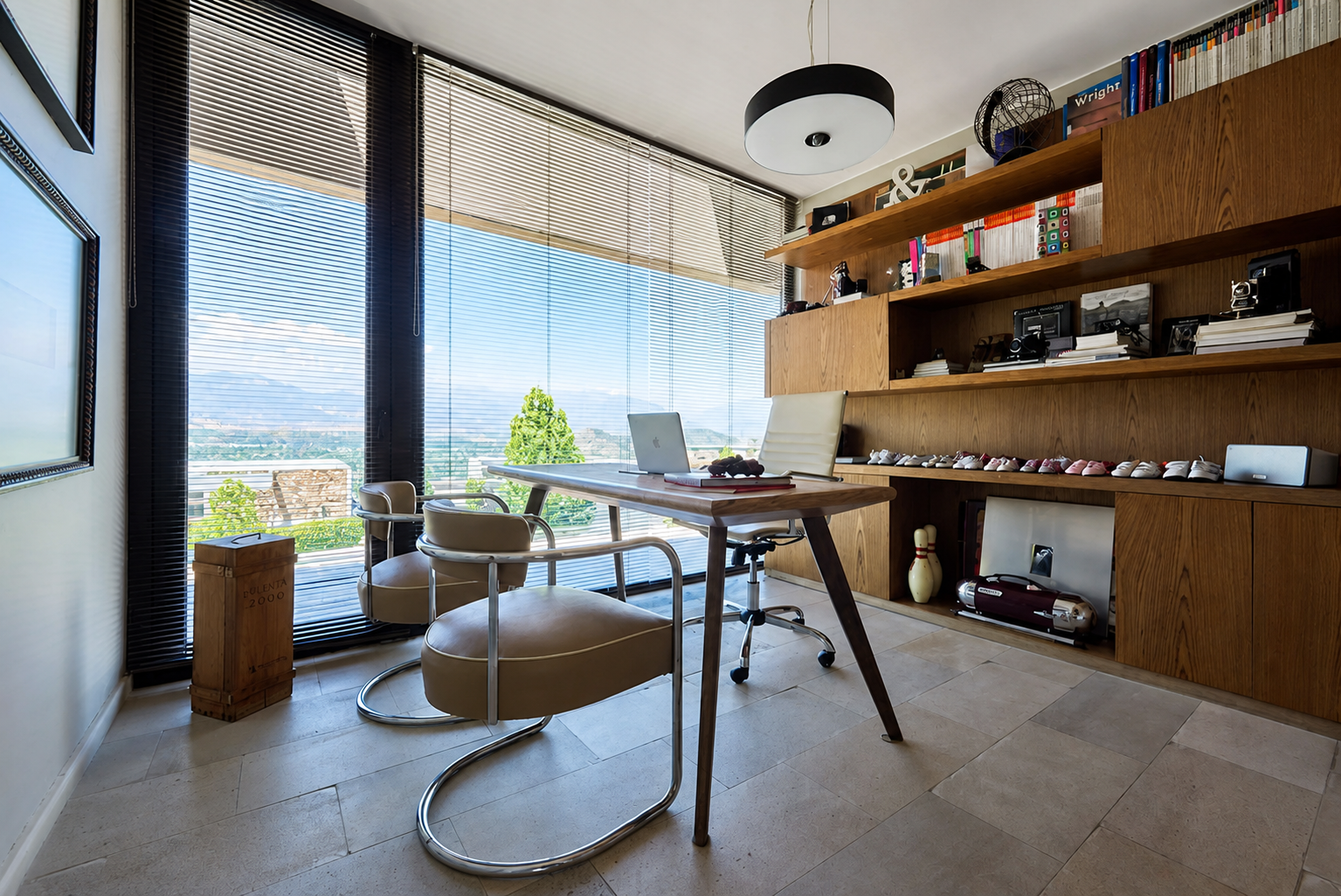 Casa Mirador, escritorio con vista al valle