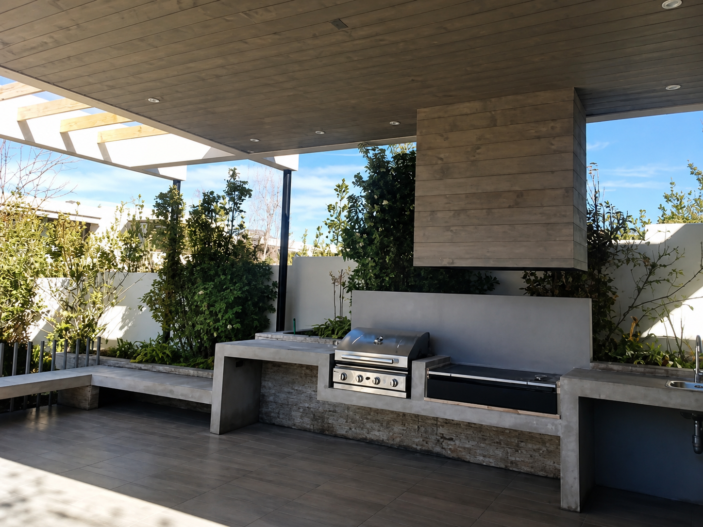 Terraza Los Nogales, quincho exterior
